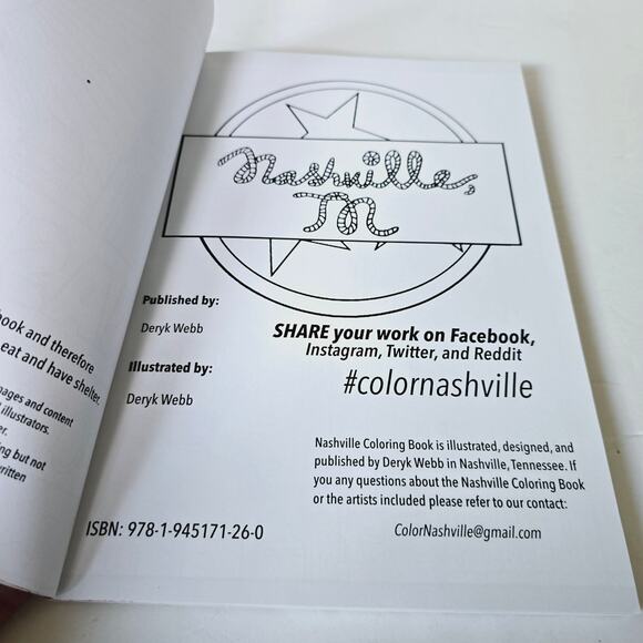 New Nashville Coloring Book 2016 Deryk Webb - Picture 5 of 7